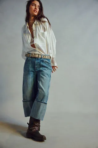Olsen Cuffed Barrel Jean in Daily Driver