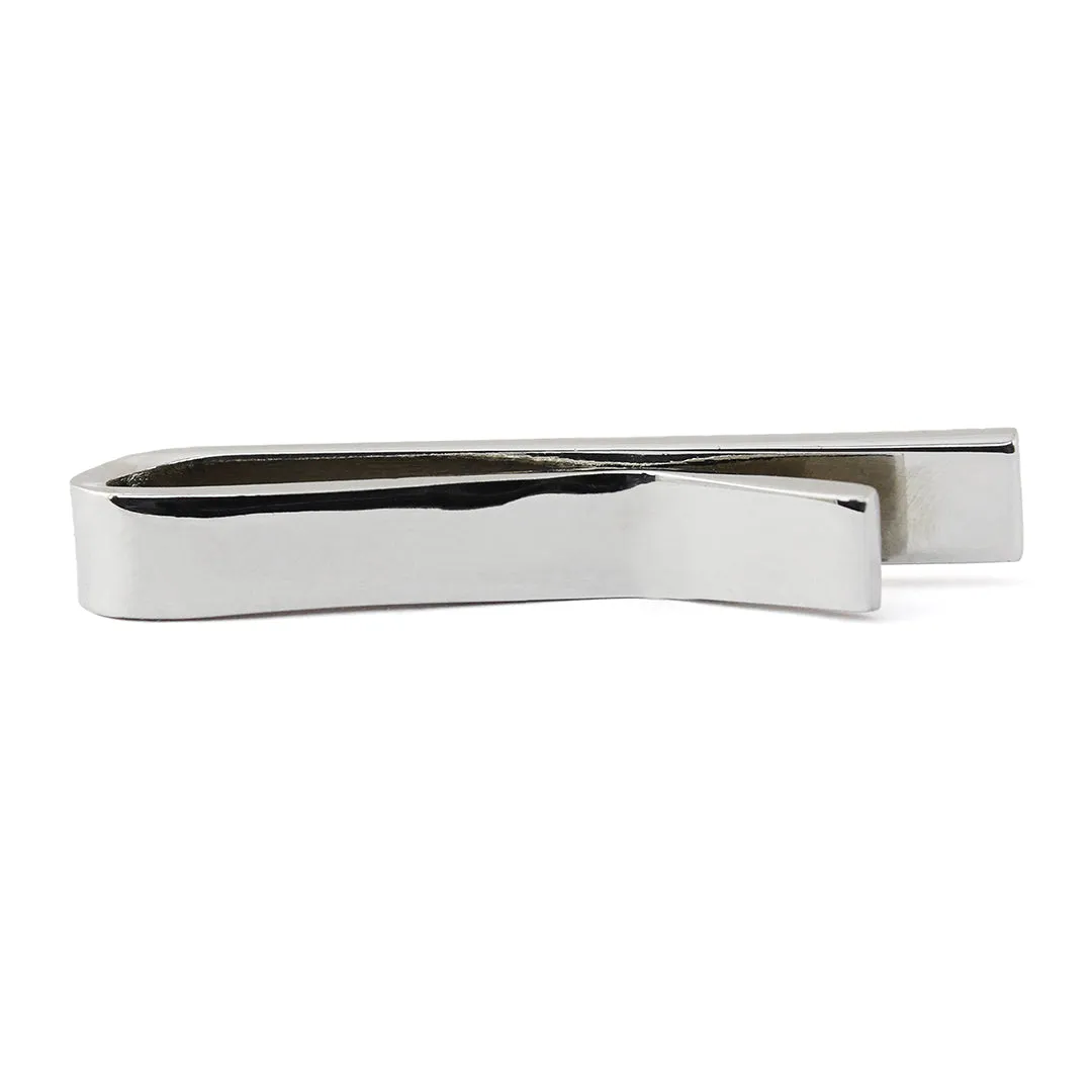 Peluche Horizontal Silver Super Sleek Tie Pin
