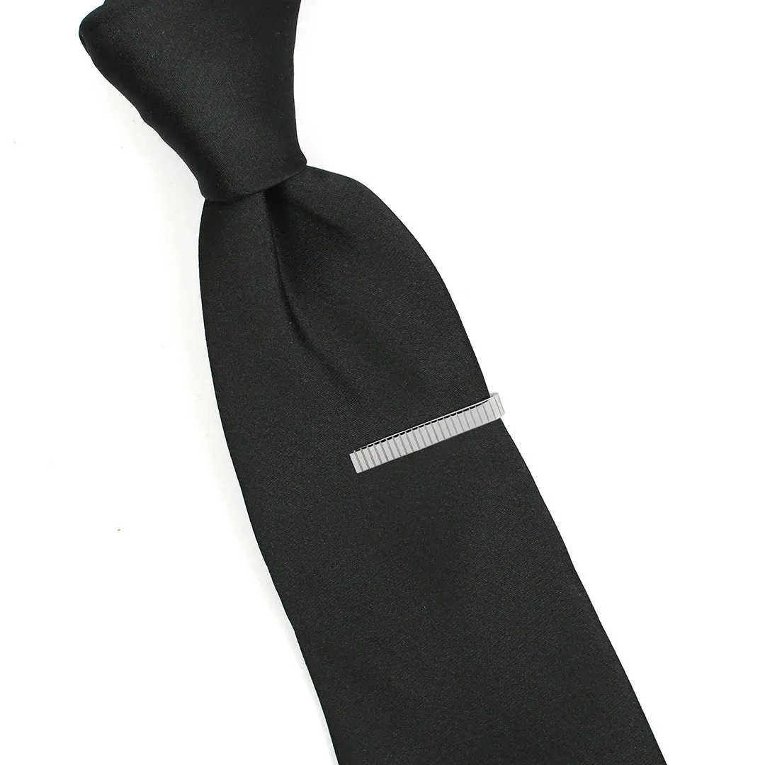 Peluche Horizontal Silver Super Sleek Tie Pin