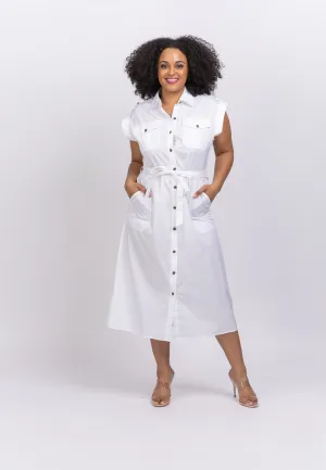 Rag&Bone Roxanne Maxi Sleeveless Dress in White