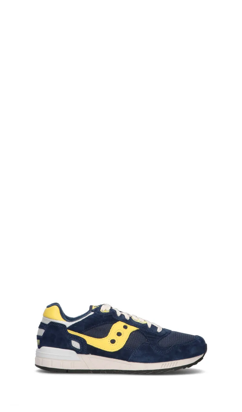 SAUCONY - SHADOW 5000 Sneaker uomo blu/gialla in suede