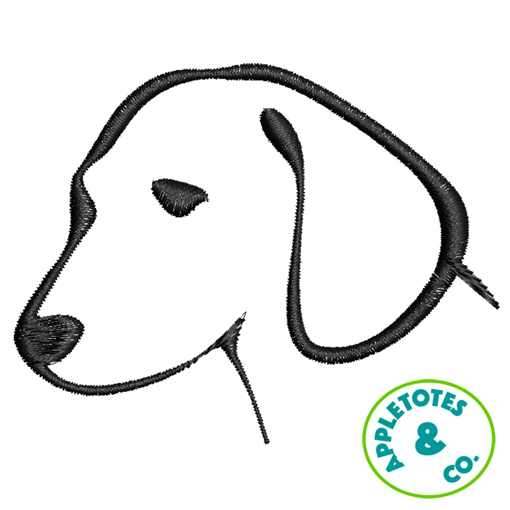 Sleek Dog Head Machine Embroidery File for 18" Dolls