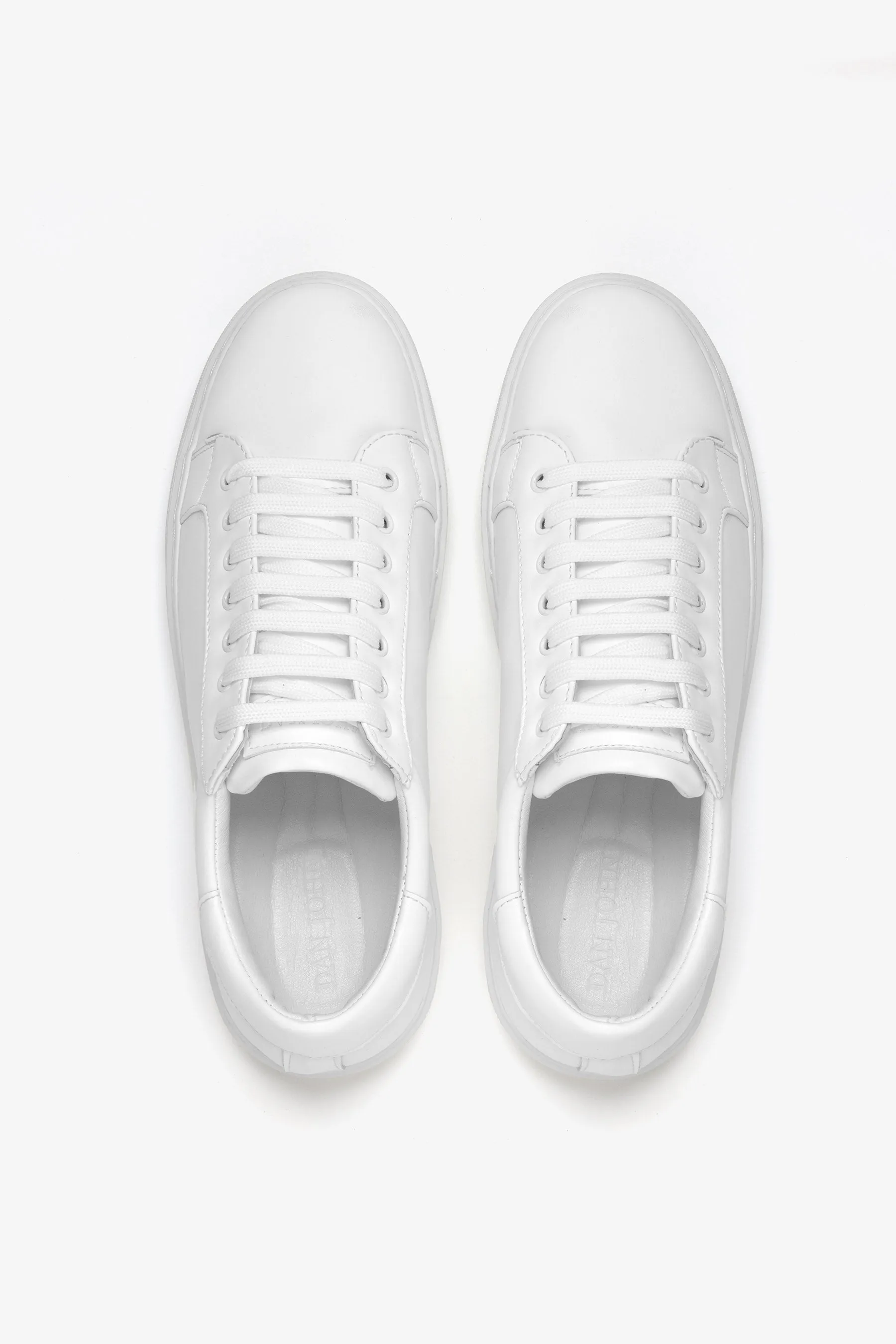 Sneakers in ecopelle panna
