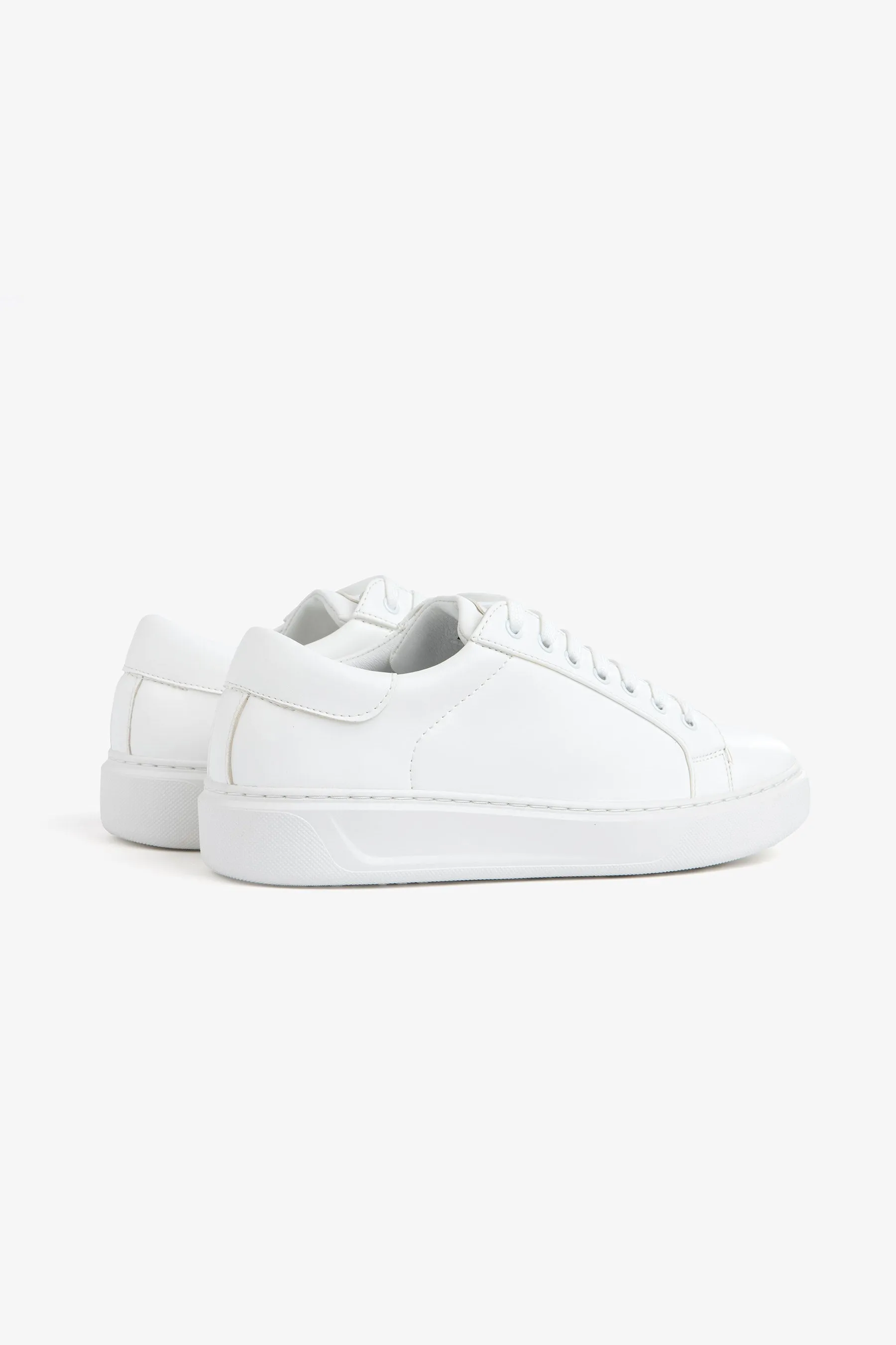 Sneakers in ecopelle panna