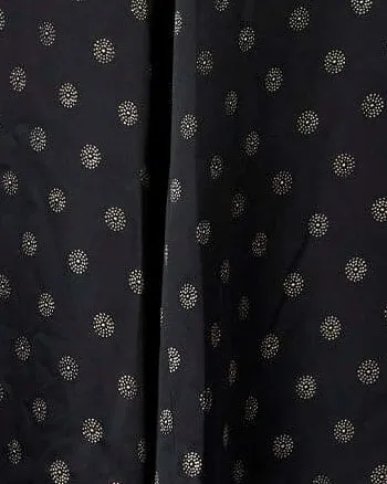 Sun Dot Draped Slip Skirt | Black
