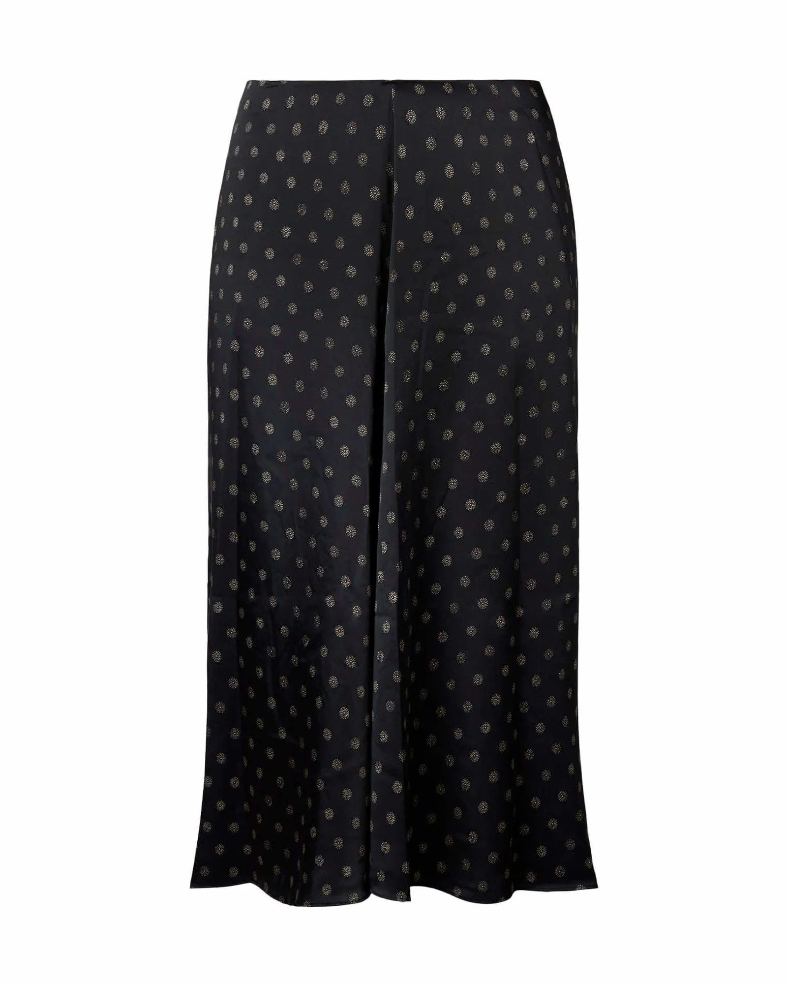 Sun Dot Draped Slip Skirt | Black
