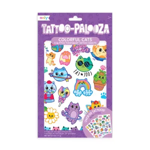 Tattoo Palooza Temp Tattoos - Colorful Cats