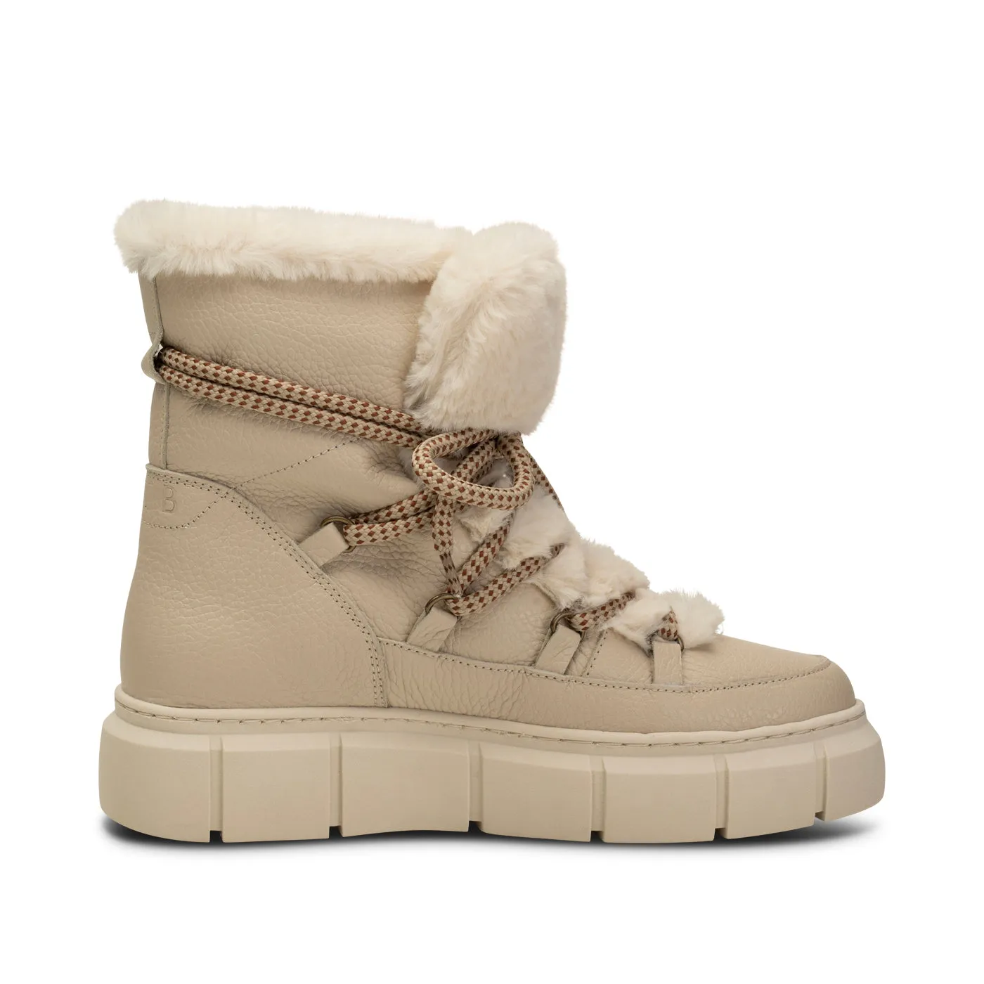 Tove Vinterstøvle Læder - OFF WHITE
