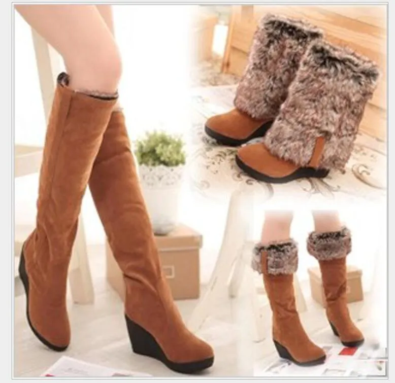 Trendy Over The Knee Wedge Boots