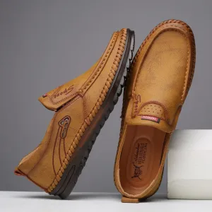 xiangtuibao  Summer Casual Slip-on Shoes Genuine Leather Men Sneakers Fashion Jogging Shoes Outdoor Walking Footwear Flats Brand