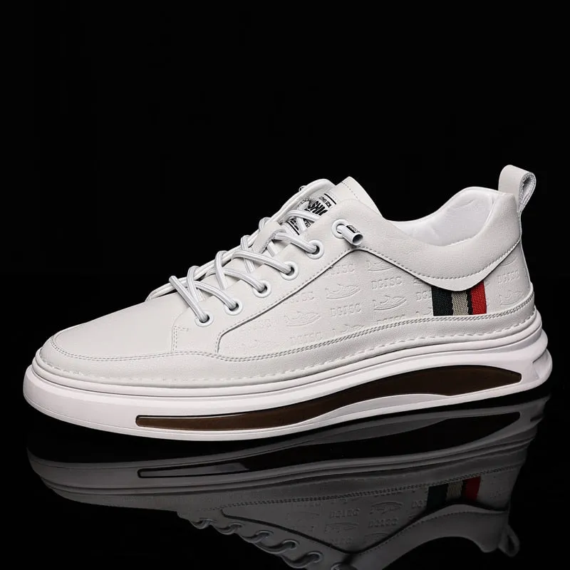 xiangtuibao White Men Leather Sneakers High Quality Luxury Brand Autumn Vulcanized Shoes Sports Jogging Tenis Men Casual Shoes Free Shipping