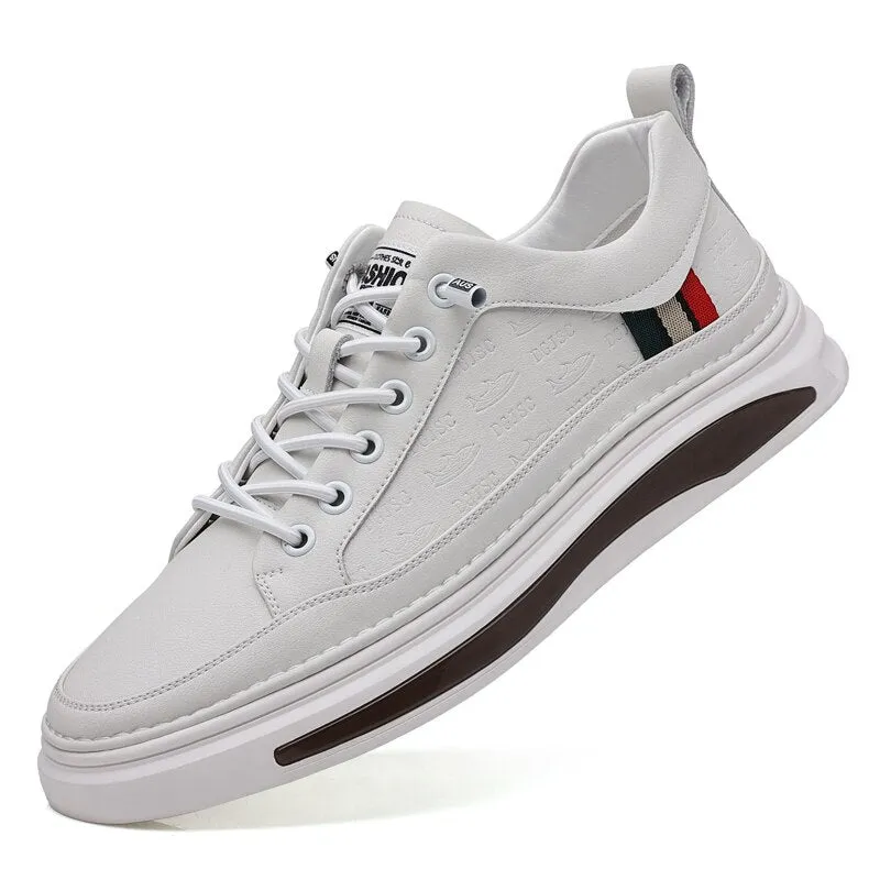 xiangtuibao White Men Leather Sneakers High Quality Luxury Brand Autumn Vulcanized Shoes Sports Jogging Tenis Men Casual Shoes Free Shipping