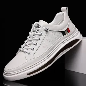 xiangtuibao White Men Leather Sneakers High Quality Luxury Brand Autumn Vulcanized Shoes Sports Jogging Tenis Men Casual Shoes Free Shipping