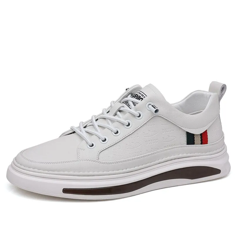 xiangtuibao White Men Leather Sneakers High Quality Luxury Brand Autumn Vulcanized Shoes Sports Jogging Tenis Men Casual Shoes Free Shipping