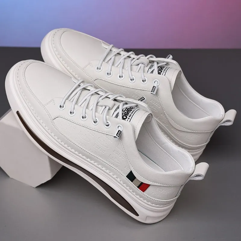 xiangtuibao White Men Leather Sneakers High Quality Luxury Brand Autumn Vulcanized Shoes Sports Jogging Tenis Men Casual Shoes Free Shipping